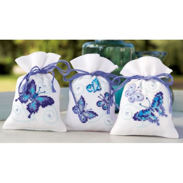 Sachet senteur 3 p. Papillons Bleues