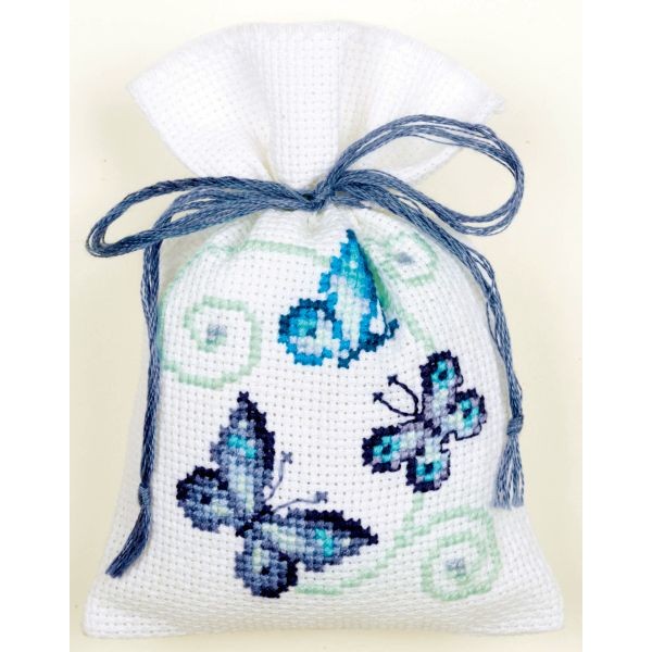 Sachet senteur 3 p. Papillons Bleues