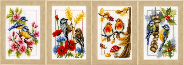 Kit de broderie Les 4 Saisons (lot de 4 p.)