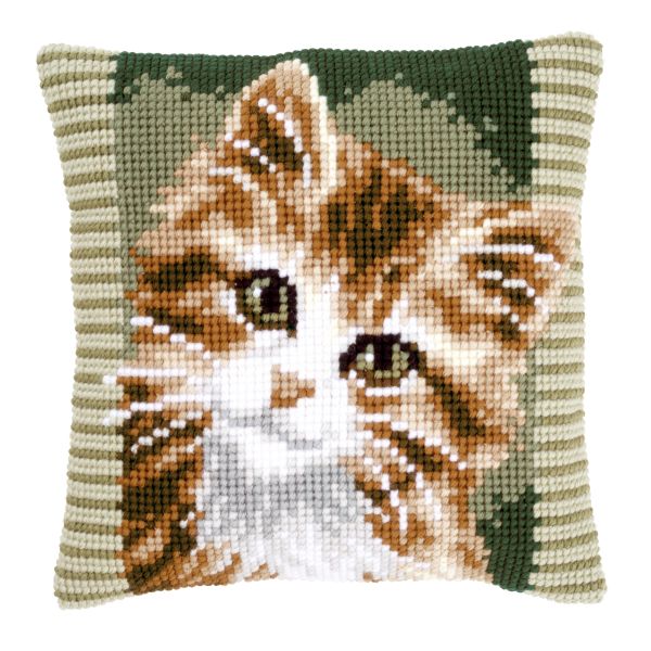 Coussin Chat Brun