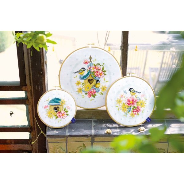 Kit de broderie Mésange avec Fleurs