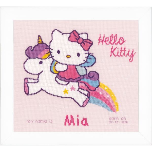 Borduurpakket Hello Kitty op unicorn