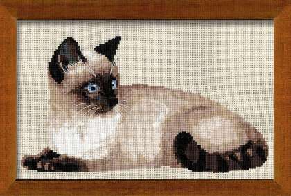Kit de broderie Chat Siamois