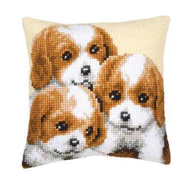 Coussin Trois Chiots