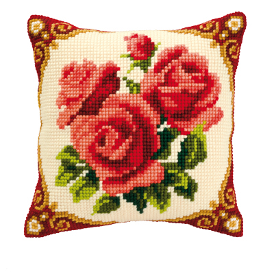 Coussin Roses Rouge II