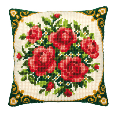 Coussin Roses Rouge