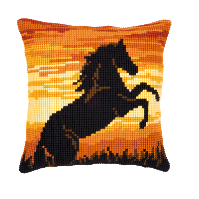 Coussin Coussin Cheval au coucher du soleil