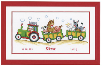 Kit de broderie Tracteur avec Animaux