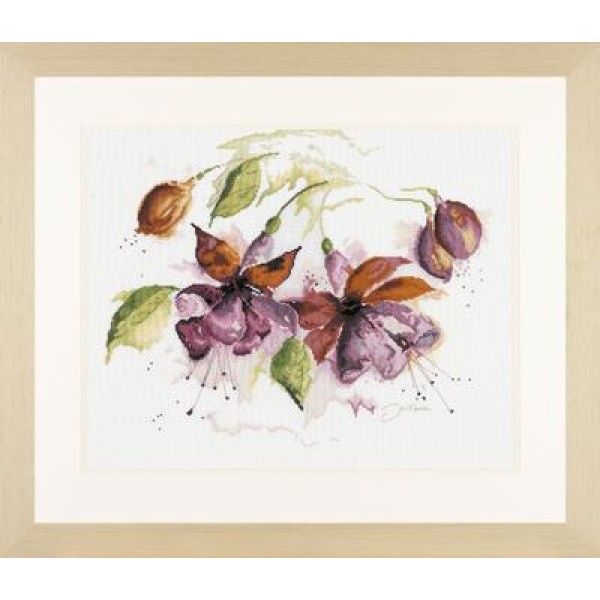 Borduurpakket Fuchsia in Watercolour