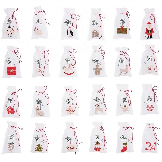 Borduurpakkket Rico Design Advent Calendar 100077