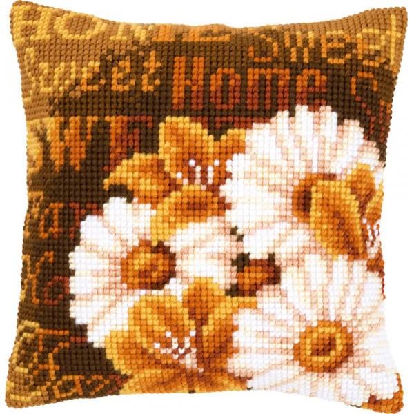 Coussin Marguerites Home Sweet Home