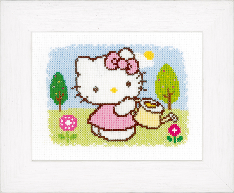 Borduurpakket Hello Kitty Lente