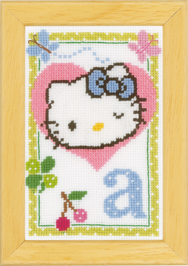 Kit de broderie Hello Kitty Alfabet A
