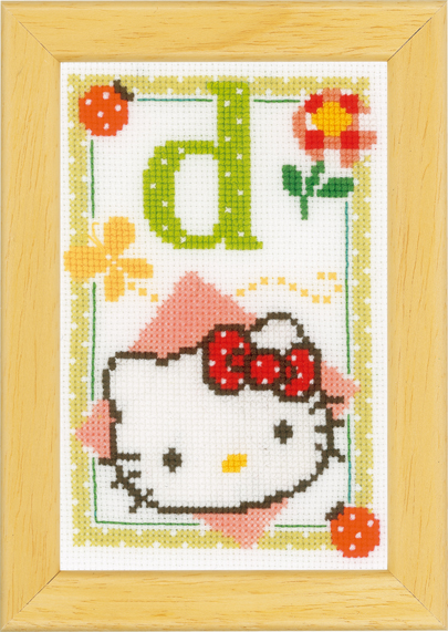 Kit de broderie Hello Kitty Alfabet D