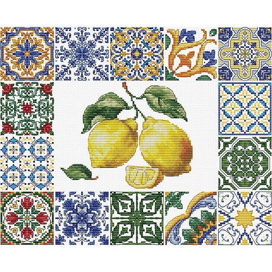Borduurpakket Luca-S Lemon Essence of the Mediterranean B7049