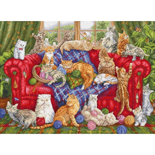 Borduurpakket Letistitch Meow Manor L9946