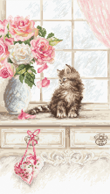 Borduurpakket Kitten