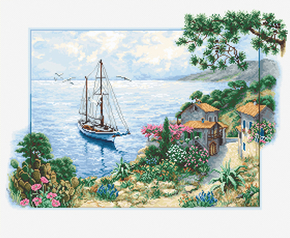 Kit de broderie Vue sur la Mer