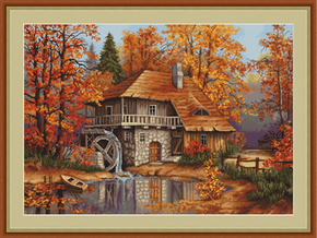 Kit de broderie Paysage d'automne