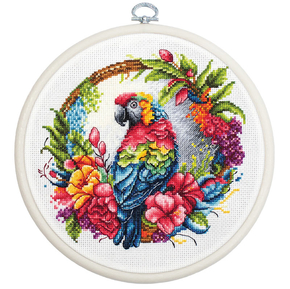 Kit de broderie Perroquet tropical