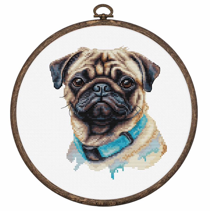 Kit de broderie Bouledogue français II