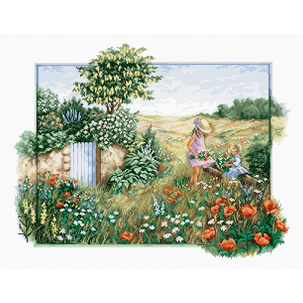 Kit de broderie Paysage aux coquelicots