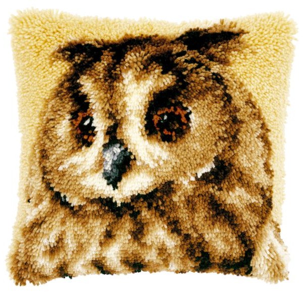 Coussin Hibou Brun