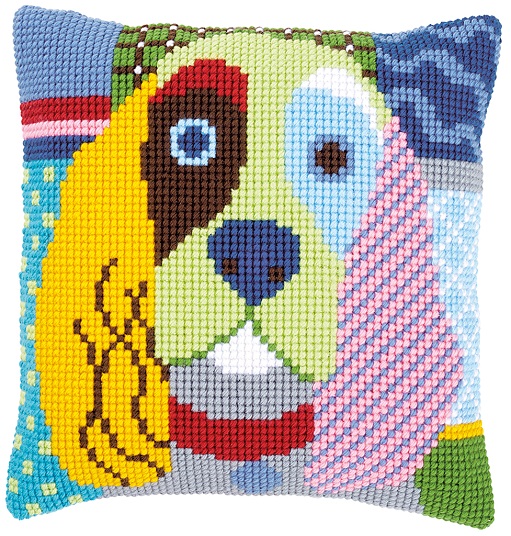 Kruissteekkussen Vervaco Lappenhond PN-0156109