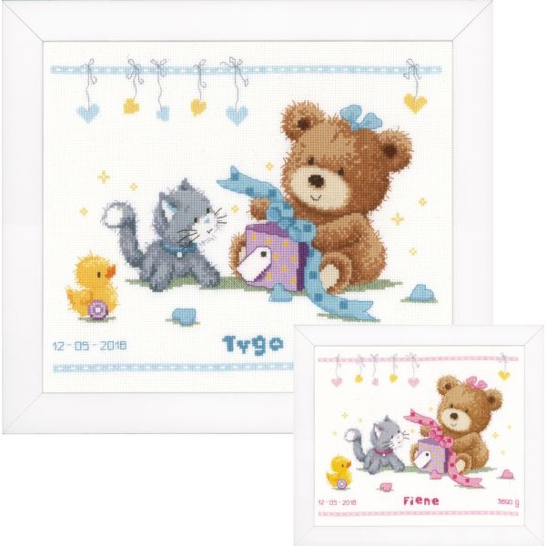 Kit de broderie Ours et cadeau