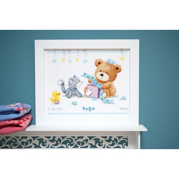 Kit de broderie Ours et cadeau