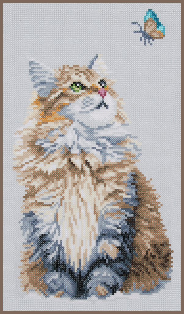 Diamond Painting Chat avec papillon