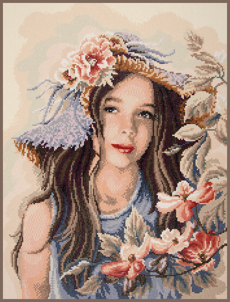 Diamond Painting Fille avec Chapeau