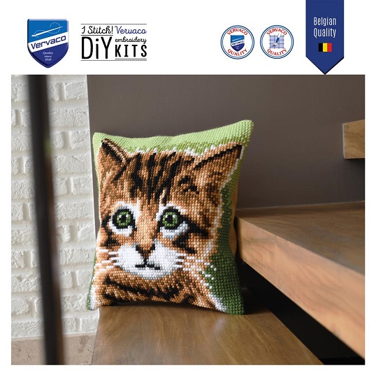 Kruissteek kussen Kitten II