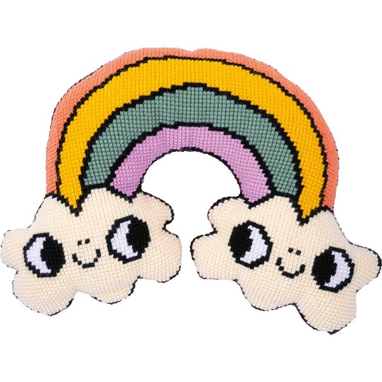 Kruissteekvormkussen Regenboog PN-0199813