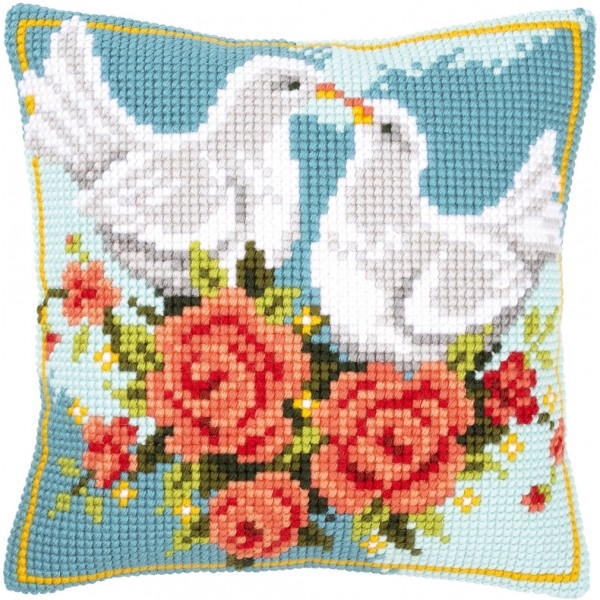 Coussin Pingeons Amoureux
