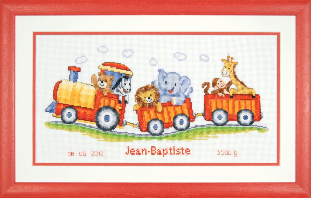 Kit de broderie le Petit train Safari