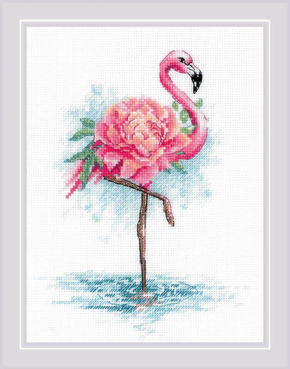 Borduurpakket Flamingo