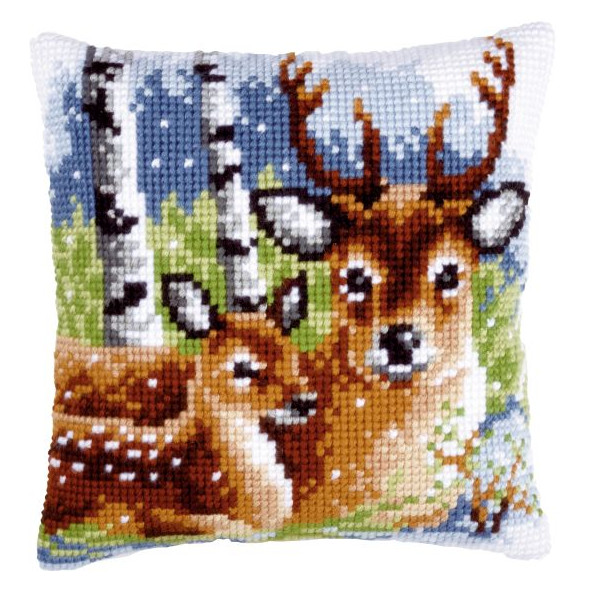 Coussin Famille de Cerfs