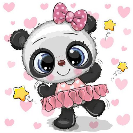 Diamond Painting Panda Ballerina