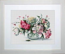 Kit de broderie Pivoines