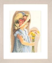 Kit de broderie Fille avec Chapeau