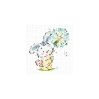 Borduurpakket Bunny and Dandelion