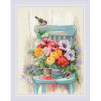 Borduurpakkket Riolis Garden Flowers ri-2299