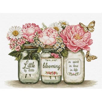 Borduurpakkket Luca-S 'Little by Little Blooming' B7065