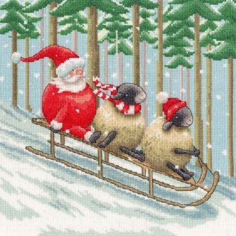 Borduurpakket Bothy Threads 'Santa's Sled Squad' XLP23