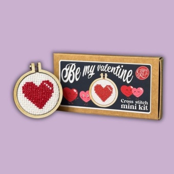Borduurpakket Matchbox 'Be My Valentine' CKC-MB-004