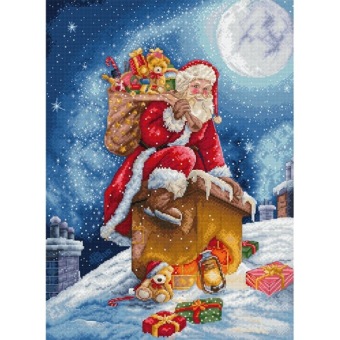 Borduurpakket Letistitch Santa's Secret Shop L9964