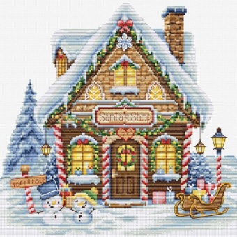 Borduurpakket Luca-S Santa's Shop LS-B1435