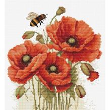 Borduurpakkket Luca-S The Splendor of Summer Poppies B7042
