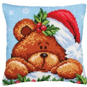 Kussen Christmas with a Teddy Bear